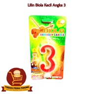 LILIN SMALL VIOLIN CANDLE NUMBER 3 - BIRTHDAY CANDLE