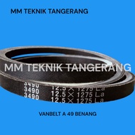 Vanbelt A49 Thread Belt Fan REP 3490 Vpower Bando Van Fan Belt A 49 Thread V- Pan Belt Fanbelt A-49 