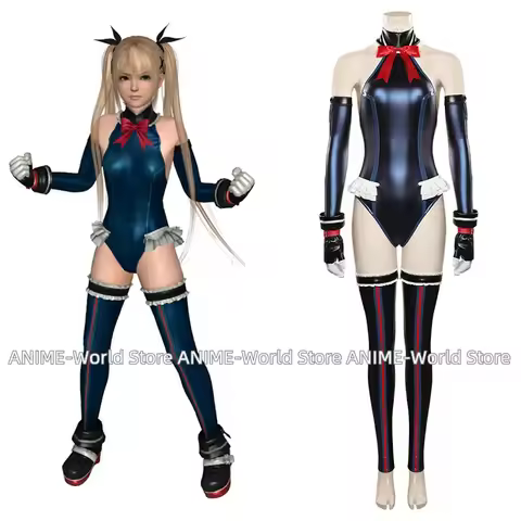 Marie Rose Blue School Swimsuit Marie Rose Cos Game Dead or Alive Cosplay Costumes For Women Girls