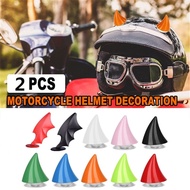 ☄♂☋ Smart Helmet Electric Bike Motocross Sticker Suction Cup Helmet Wing Mini Devil Horn Helmet Decoration Helmet Unique Decoration