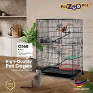 Pet zoo pet cats cage for all Life stage(black colour/size 91.4cmx55.9cmx121.9cm)