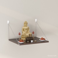 God of Wealth Buddha Shrine Altar Home Worship Table Buddha Worship Table Shrine Shelf Wall-Mounted God of Wealth Cabine