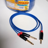 kabel mini jack 3,5 to 2 x akai 6,5