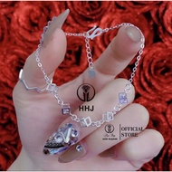 HHJ small silver box chain bracelet