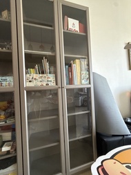 IKEA Billy Oxberg 玻璃門書櫃 儲物櫃