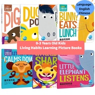 0-3 Years Old Kids Living Habits Learning EN & CN Bilingual Picture Books Paperback