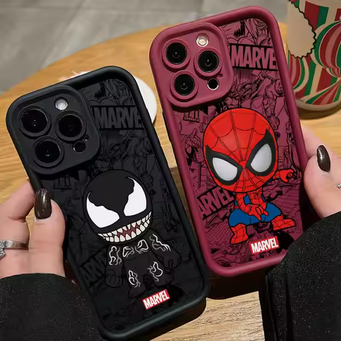 Marvels Cute Spider-Man Venom Phone Case for Vivo V30 SE V30e V29 V25 V23 V21 V23e Y50 Y36 35 Y28 Y2