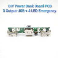 NEW Modul Kit DIY Powerbank 3 Port USB Output + 4 LED Darurat