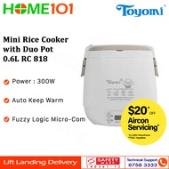 Toyomi Mini Rice Cooker with Duo Pot 300W 0.6L RC 818