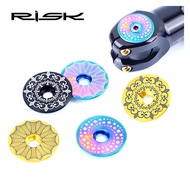 RISK RT103 Lightweight Titanium Alloy Bicycle Headset Cap + M6x30mm Bike Headset Stem Bolt Headset S