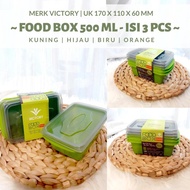 READYSTOK TEPAK MAKAN - GROSIR KOTAK BEKAL ANAK - FOOD BOX PLASTIK ONLINE ISI 3 PCS MERK VICTORY