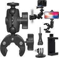 Action Camera Mount Motorcycle Bicycle Mount, 360° Rotation Handlebar Mobile Phone Holder, Smartphon