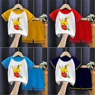 Asher Kids - COLORFUL KIMONO T-SHIRT SET FOR BOYS AND GIRLS WITH PIKACHU MOTIF | POKEMON GO PICTURE 