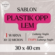 CETAK/SABLON PLASTIK OPP SEAL ROTI/BAJU SABLON 1 WARNA 1 SISI 30x40cm