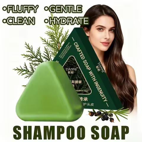 120G Cypress Leaf & Usmanthus Shampoo Bar, enriched with herbal extracts such as ginseng and cypress