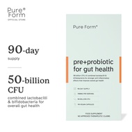 Pure Form Pre + Probiotics for Gut Health Probiotic Supplement Prebiotic and Probiotic Supplement 50