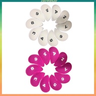 [Chiwanji1] 10x Golf Irons Headcover Set Golf Set 3 4 5 6 7 8 9 A SW PW Protector Head Cover Case go