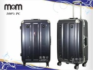 ~高首包包舖~【MOM JAPAN】26吋 行李箱 旅行箱 【PC材質、升級版飛機輪】MF-3008 方格藍