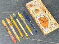 正版環球影城 蛋黃哥 文具 原子筆鉛芯筆 金屬筆盒 gudetama Sanrio