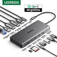 UGREEN USB C Docking Station 13 in 1 4K Triple Display Dual HDMI 10Gbps USB C HUB 100W PD SD/TF for