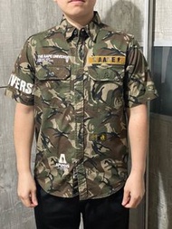 AAPE 迷彩軍裝短袖厚磅襯衫