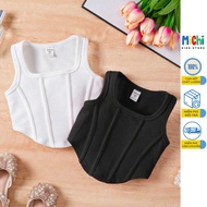 Set of 2 Shirts Sleeveless Little girl's ribs (4-7 years)