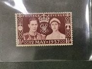 1937-MAY-12英國喬治六世加冕紀念郵票，1  1/2D新票一枚