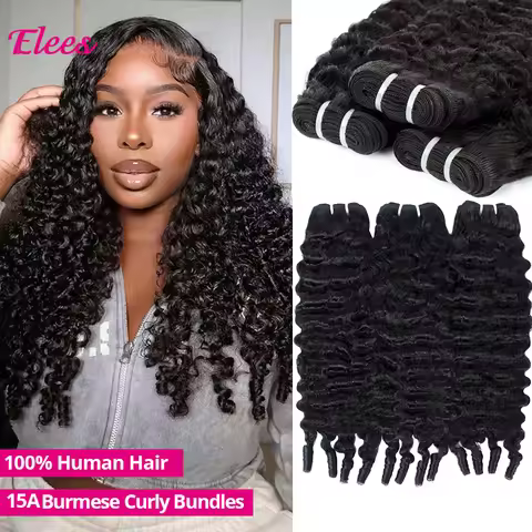 15A Burmese Curly Bundles Virgin Hair Burmese Vietnamese Raw Human Hair Extensions 3C4A Spiral Curly