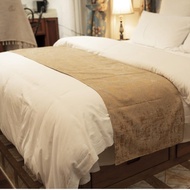 bantal sofa bed runner hotel bed scarf syal tempat tidur modern coklat - cream runner 180x50