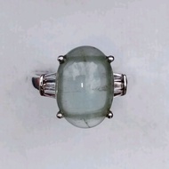 Size 55 Genuine Aquamarine Ring 10 14 3.5 Mm 92.5 Pure Silver