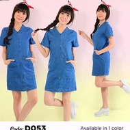 A8cv tiwi dress denim top - biru, l i22y