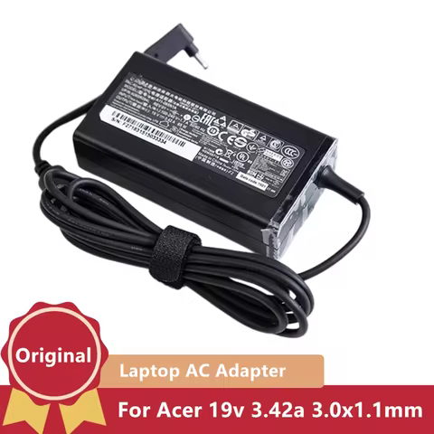 Orginal Laptop Power Charger for Acer Aspire 3 A315-22 S7 S5 P3 Ultrabooks/W700 AC Adapter 19V 3.42A