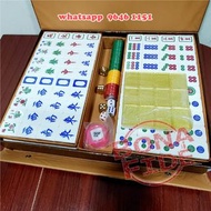 全新三層水晶麻雀 標準廣東牌尺寸/越南牌 套裝連盒 [GM830-51] [37x28x21mm 金水晶] 馬吊/麻將/Mahjong (Vietnam) 正常144隻+ 4皇4后等26隻越南專屬牌 