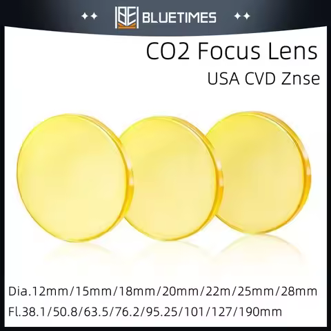 Bluetime CO2 Focus Lens CVD PVD Pro D18 19.05 20 25 FL38.1 50.8 63.5 76.2 101.6 for High Power CO2 L