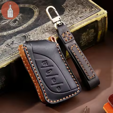 Luxury Car Key Case Cover Leather Fob Protector for LFA Lexus Ux Ux200 Ux250h Es200 Es300h Keyring H