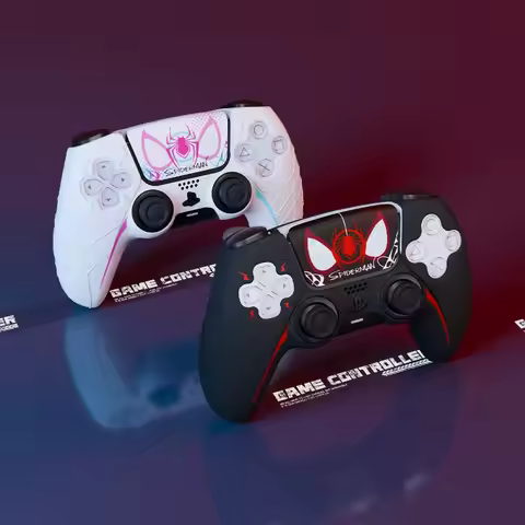 Marvel Spider Web Silicone Skin Cover Gamepad Sticker Soft Case For Dualsense 5 PS5 Controller Thumb