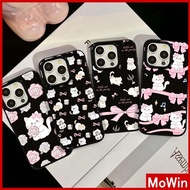Mowin - For iPhone 15 Pro max iPhone Case Black Glossy TPU Soft Case Shockproof Protection Camera Cute Kitten Compatible with iPhone 11 14 13 12 Pro Max 11 XR XS 7 8Plus