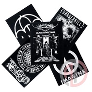 Backpatch Sablon motif Band / ukuran 29 x 39 cm