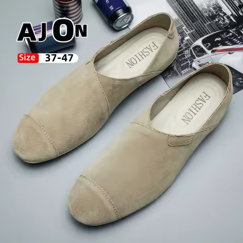 Men's shoes low-cut leather shoes flat shoes men's daily leisure outdoor tide shoes Joker pigskin Br