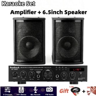 5.0CH Amplifier Karaoke Speaker Set 6.5 inch Amplifier Bluetooth Hifi System Home KTV With Audio Cab