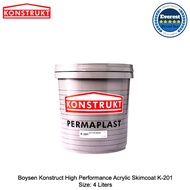Boysen Konstrukt Permaplast High Performance Acrylic Skimcoat K-201 - 4 Liters