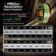 NALETE | X16 Braided PE Line Super Wear-Resistant Casting Line