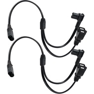 Kabel Pemisah Kuasa TV KUNCAN - 2-Pek 1FT IEC C8 ke C7 dan Kabel Sambungan Pemisah NEMA 1-15R untuk 