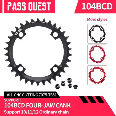 PASS QUEST 104 bcd narrow wide chainring Round 30/32/34/36/38T for M780 M610 670 for Sram X0 X7 X5 X