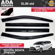 Toyota SIENTA Premium 2mm Car Gutter Slim/Flat Model Car Glass Protector Car Visor High Quality Car Variation Accessories
