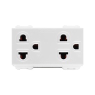 PANASONIC เต้ารับคู่ 3 ขา WEG15929 แพค 10 ชิ้น สีขาว