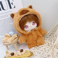 20cm Cute Doll Accessories Brown Capybara Jumpsuit Cartoon Animal Clothes Winter Karina Ningning Giselle Collection Gift