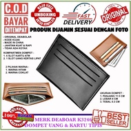 DEABOLAR K3246 CARD WALLET DOMPET KARTU ANTI RIBET MINI TIPIS KULIT KILAT LILIN SINTETIS