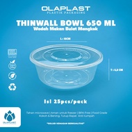 225set - Thinwall BOWL 650 ML Round Plastic Container BOWL Food Container