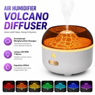 Air Humidifier Volcano Diffuser Aromatherapy 200 ML LED RGB USB Aesthetic Room Air Humidifier